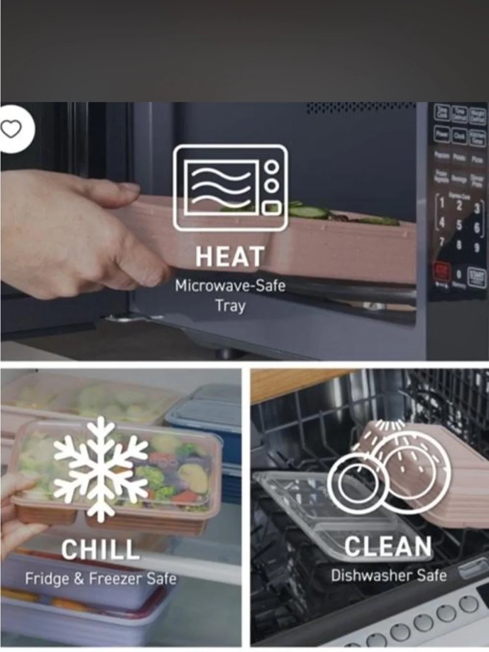 NEW- Bentgo Prep- 20 Piece 2 Compartment Containers & Lids